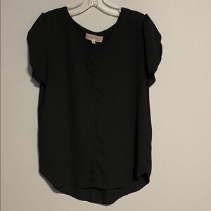 Philosophy Republic Black Light Weight Blouse Size Medium